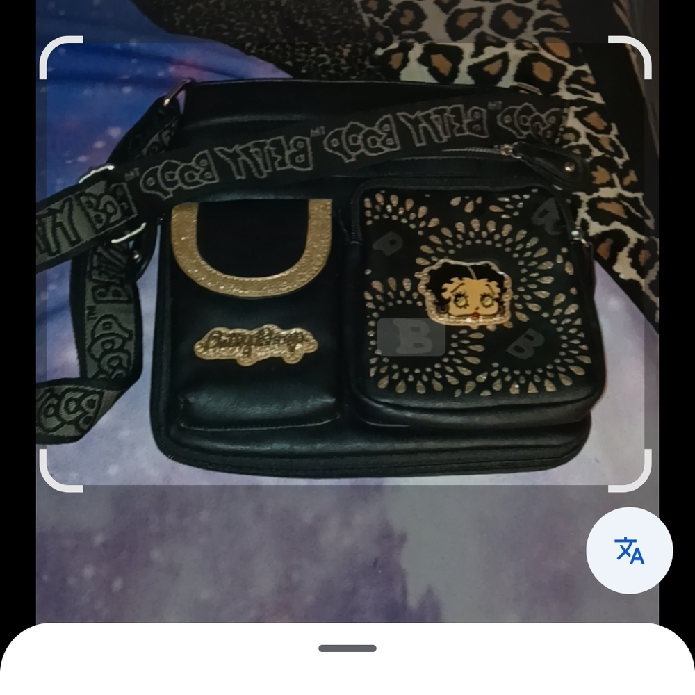 Betty Boop Black and Gold Women's Bag